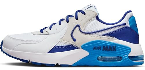 NIKE Herren AIR MAX EXCEE Sneaker, White/DEEP ROYAL Blue-Photo Blue, 40 EU