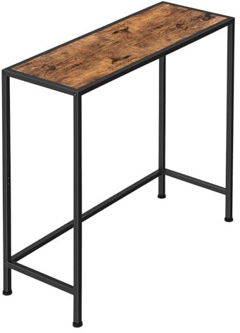 Konsolentisch für Eingangsbereich, kleine Tische, schwarzer schmaler Konsolentisch, Flurtisch, Wohnzimmermöbel, dünner Beistelltisch, Rückseite des Sofas, Skinny hinter Couchtisch, Eingangstisch
