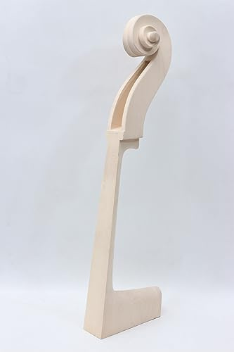 WUQIMUSC 3/4 Upright Bass Griffbrett Palisander Ahorn Holz Bass Hals Kopf Kontrabass Teile (Hals)