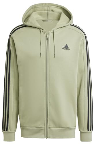 adidas Essentials Sweat à Capuche zippé en Polaire 3 Bandes pour Homme
