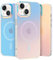 nicekool Hülle für iPhone 14 Kompatibel mit MagSafe, magnetische HandyHülle Case für iPhone 14 Schutzhülle Kratzfeste Rückseite Durchscheinende Matt, Schillernd Fluoreszierend