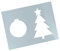 Schablone x-mas Weihnachtskugel und Baum - Stencil Weihnachten Kugel Weihnachtsbaum - Malen Malvorlage Airbrush Backen Weihnachtsdeko - zAcheR-fineT (DIN A6)