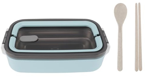 HEEPDD 700ML Stainless Steel Lunch Box, Leakproof Meal Prep Container for Adults Kids with Spoon Chopsticks, Durable Food Storage for Office Outdoor Picnics