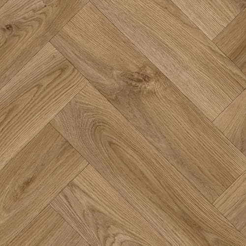 Light Brown Anti-Slip Wood Effect Vinyl Flooring For LivingRoom, Hallways, Kitchen, 2.8mm Thick Vinyl Sheet-2m(6'6) X 2m(6'6)-4m²