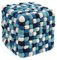 CLEENTABLE Mehrfarbiger Würfel-Pouf aus Filz, 30,5 cm, für Wohnzimmer, Schlafzimmer und Kinderzimmer