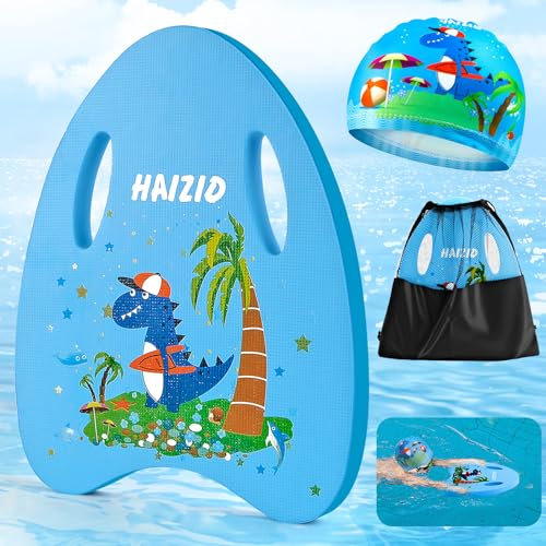 WuGU Schwimmbrett Kinder, Schwimmbrett Kickboard für Kinder und Erwachsene, Schwimmhilfe Kinder mit Griffen Badekappen Tasche, Cartoon Eva Schwimmen Kickboard für Schwimmübungen & Training