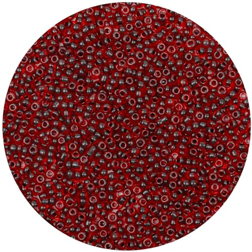 Gkelaly 5000Pcs Wine Red Glass Seed Beads Bulk for Jewellery Making, 3mm 8/0 Small Pony Beads for Bracelet Necklace Earring Making & Crafting