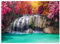 Fototapete Wasserfall Wald 3D EFFEKT Natur Wasser 400x280 cm - inkl. Kleister - für Wohnzimmer Schlafzimmer Flur Modern Vlies Tapete Vliestapete Wandtapete Motivtapeten UV-Beständig