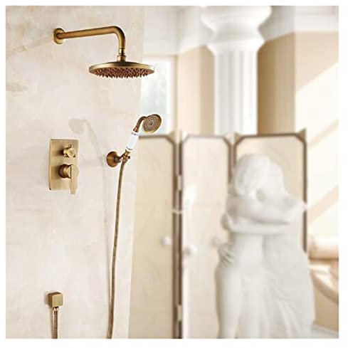 Küchenspülenarmaturen, Badezimmerarmaturen, Badezimmer Dusche Set Antike Bronze-Regen-Duschhahn Wand oder Decke in der Wand Dusche Mixe Schwarz Badezimmer Duschkopf für Waschbecken, Waschtisch, Wohnmo