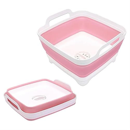 AD-BCrbgen Multifunctional drain basket Colander Fruit & Vegetable Wash Basin Large Capacity Wash Basin Fruit Wash Basin Food Filter Ideal for draining pasta vegetables and fruits(Pink)