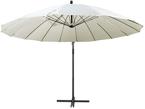 Hovothy Parasol de jardin de balcon parasol de terrasse de haute qualité Parasol de marché Parasol, Blanc sable., 300x258 cm