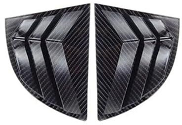 Compatible for Honda Civic Sedan 8th 2006-2010, Rejilla Trasera de Coche, Cubierta de Obturador Lateral, Pegatina embellecedora, Pala de ventilación, Estilo de Fibra de Carbono ABS