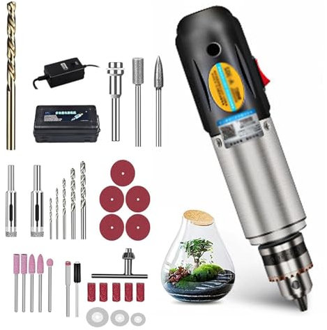 Electric Glass Bottle Cutter,Multifunctional Bottle Cutting Machine,Handheld Electric Bottle Cutter for Drilling, Sanding, Polishing, and Cutting Wine Bottles/Glass,Efficient Bottle Cutter