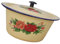 DimyFew Enamel Mixing Bowl Mixing Bowl with Lid Vintage Style Kitchen Prep Bowl Enamel Basin Soup Basin for Beans Pasta Flour Salad, 16cm
