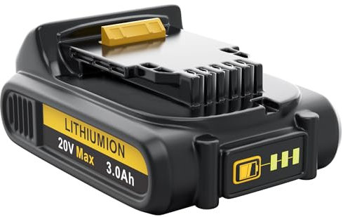 Batterie 3Ah pour Dewalt Batterie 18V: Li-ION Batterie Kompatibel DCB200 DCB180 DCB181 DCB182 DCB184 DCB201