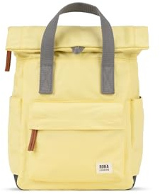 ROKA London Canfield B Small Sustainable Nylon Backpack (Citron)