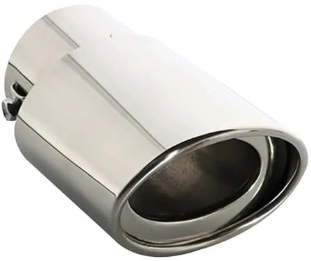 LGDONGFC Auto Auspuffblende für FIAT Tipo Qubo Panda 500X, Auspuffblenden Auto Endstück Kehle Edelstahl Auspuffrohr Schalldämpfer Verchromte Auto Zubehör,Straight