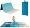 COSTWAY Turnmatte klappbar, 180 x 120cm Weichbodenmatte, Gymnastikmatte 5 fach faltbar aus PU mit Tragegriff, Sportmatte Fitnessmatte zuhause für Kinder Erwachsene (Blau)