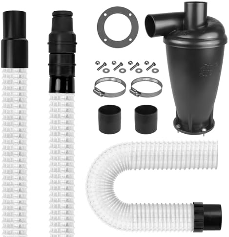 PRIMEBAG Vorabscheider 2m 58mm passend für Makita Festool 7m Schlauch | Flex Stihl Mirka 7, Zyklon-Vorabscheider-Set Nilfisk Hilti ∅50mm, ∅35mm Meter