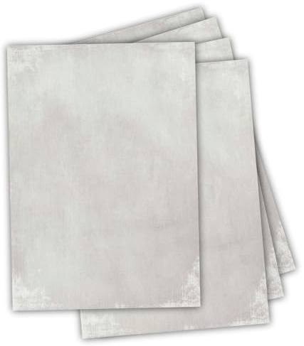 Premium Briefpapier, grau, DIN A4, zweiseitig, Extra starkes Papier 120g/m², Laser und Inkjet geeignet, Gastronomie, Speisekarten, bedruckbar DIY, 50 Blatt