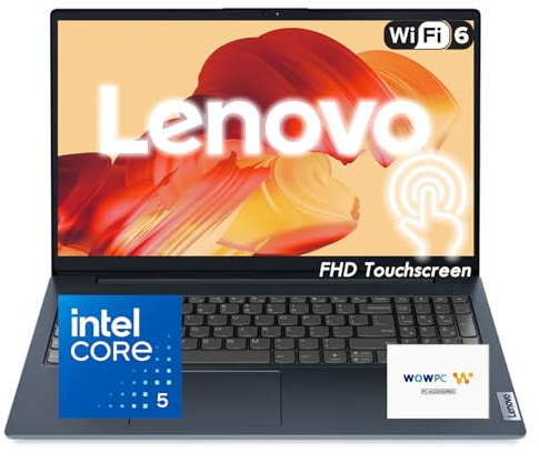 Lenovo IdeaPad - Computer portatile aziendale, display touchscreen FHD da 15,6, CPU Intel 13th 10-Core i5 (fino a 4,6 GHz), RAM da 40 GB, SSD da 1 TB, Copilot AI Ready, Wi-Fi 6, Windows 11 Pro con