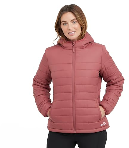 Peter Storm Women’s Blisco Jacket with Hood & 2 Pockets, Insulated, Water Repellent & Lightweight Puffer Coat (UK, Numeric, 12, Regular, Regular, Pink)