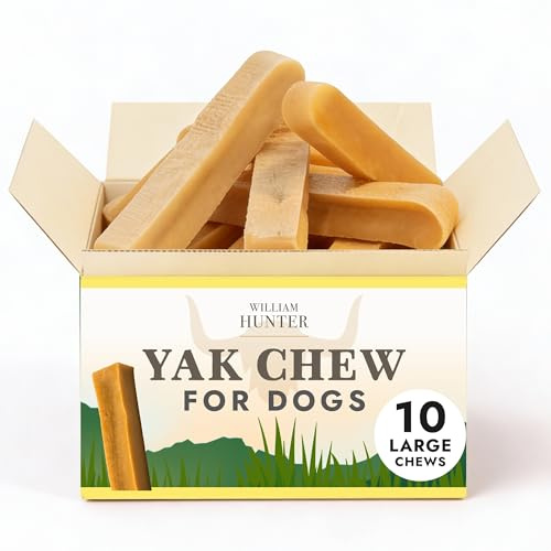 Yak Chews for Dogs - Natural Long Lasting Dog Chew - Grain Free | Himalayan Yak Cheese Chew, Grain-Free, 3 Ingredients, Dental Chew for Large Dogs, High Protein