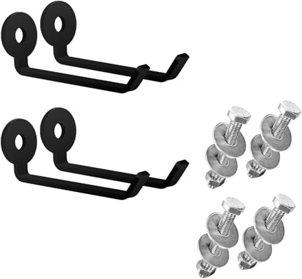 RIMLUFE 4PCS Squat Rack Storage Hook,Attachments Barbell Bar Storage Holder,Power Weight Rack Storage Accessories Mount Barbell Holder Gym Organization Resistance Band Hook