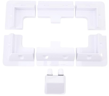 Jonlaki Kit de Supports Montage Panneaux Solaires, d'angle en ABS avec Boîte Jonction à Double Trou pour Véhicules Camping-Car, Hangars, Garages, Ponts Bateaux