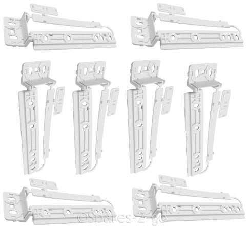 Zanussi Fridge Freezer Door Plastic Mounting Slide Bracket Fixing Kit (Pack of 8)
