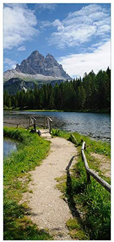 posterdepot Türtapete Türposter See in Berglandschaft - Größe 93 x 205 cm, 1 Stück, ktt0181