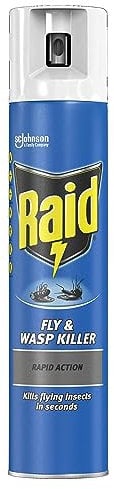 Raid Rapid Action Fly & Wasp Killer, Fly Killer Spray For Indoor Use, 300ml