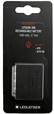 Ledlenser Li-Ion rechargeable Battery pack 1400 mAh, wiederaufladbare Batterie, leistungsstark, 3,7 V, Akku für Stirnlampe, 1 Stk.
