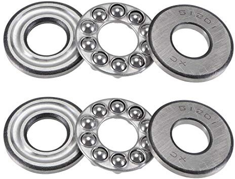 sourcing map 2 Stück 51201 Axialkugellager 12mm x 28mm x 11mm Chromstahl Einzelrichtung