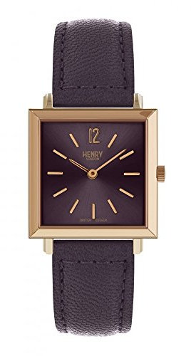 Henry London Unisex Erwachsene Analog Quarz Uhr mit Leder Armband HL26-QS-0260
