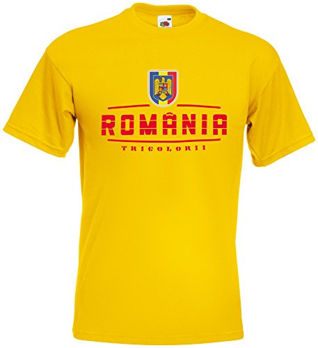 Rumänien Romania EM T-Shirt 2021 Fanshirt Gelb L