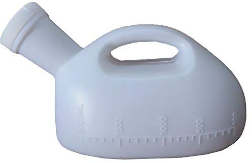 YUMSUM 2000ML Male Urinal Portable Mens Potty Pee Bottle Collector Travel Toliet (White)