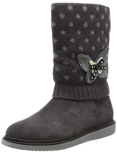 Geox J THYMAR Girl C, Stivali Alti Bambina, Grigio (Dk Grey C9002), 24 EU