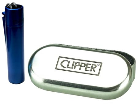 Clipper Metall Gas-Feuerzeug (deep Blue oder grün) mit SOFORTGRAVUR +VORSCHAU: Gravur inklusive (Gasfeuerzeug, nachfüllbar)