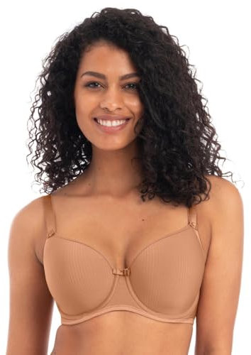 Freya Women's Idol Underwire Molded T-Shirt Bra, Cinnamon, 34FF