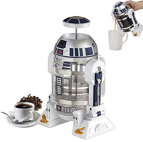 MHGLOVES Cafetera Francesa con Filtro De Acero Inoxidable, French Press Coffee Maker Cafetera Émbolo con Soporte De Acero Inoxidable, Tetera Cristal 960Ml