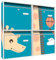 Briefkastenanlage 4 Fach | Postkästen 72x64x10cm groß | verzinkter Stahl weiß DIN A4 Motiv Long Tall Sally | Briefkasten Set 4 Briefkästen Namensschild, 2 Schlüssel, Montagematerial