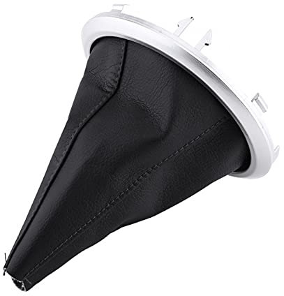 Akozon Cubierta de palanca de cambios para Swift SX4 2005-2010, Negro, Piel sintética,