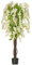 HOMCOM Artificial Realistic White Wisteria Tree Faux Decorative Plant in Nursery Pot for Indoor Outdoor Décor, 160cm