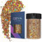 Ceya Paillettes holographiques épaisses, 4.2oz/ 120g, Laser Dorées Poudre de paillettes, mélange de paillettes irisées pour ongles, cheveux, résine époxy, gobelets, peinture, décoration de festival