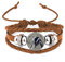 Armband mit Pinguine und Naturbild, Lederschmuck