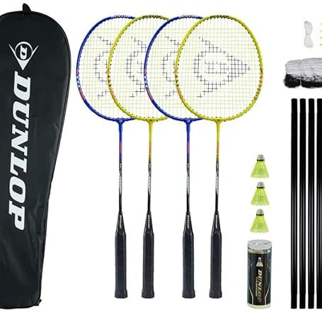 Dunlop Sports Nitro-Star SSX Badminton-Set für 1.0-4 Spieler mit Netz