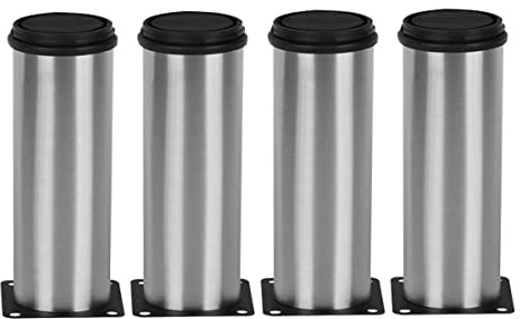 WANGCL 4PCS Stainless Steel Adjustable Furniture Feet With Mounting Screws For Wardrobe Coffee Table Bed Leg Kitchen Cabinet Sofa -50x150mm