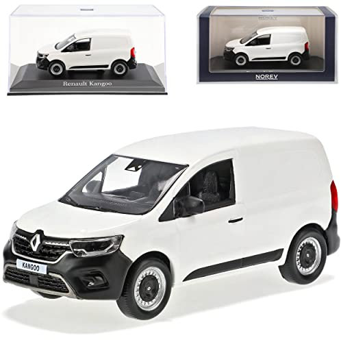 Renautl Kangoo Kasten Transporter Weiss 3. Generation Ab 2021 1/43 Norev Modell Auto mit individiuellem Wunschkennzeichen