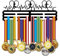 SUPERDANT Porta Medaglie da Corsa Espositore per Medaglie Running Donna Uomo Porta Medaglie da Parete Corsa Sport Porta Medaglie da Maratona Nero Regalo per Atleti 3 File 12 Ganci